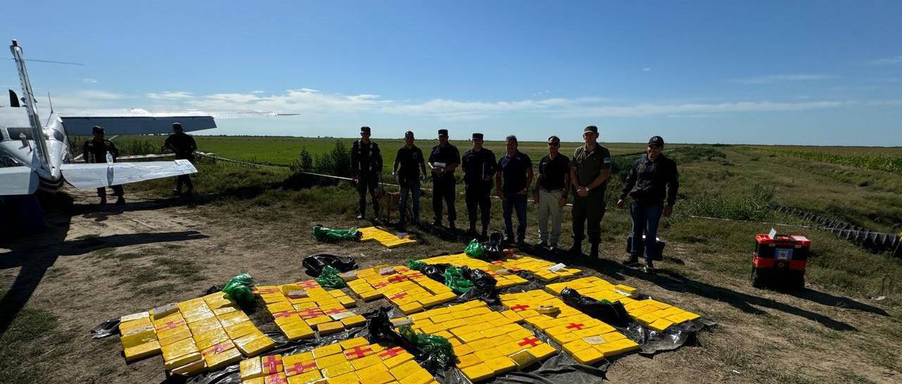 La droga incautada en territorio argentino.