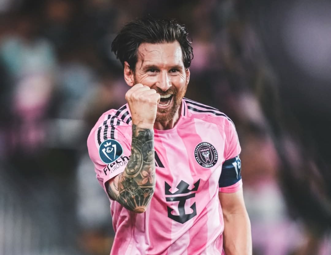 Messi celebra uno de sus goles