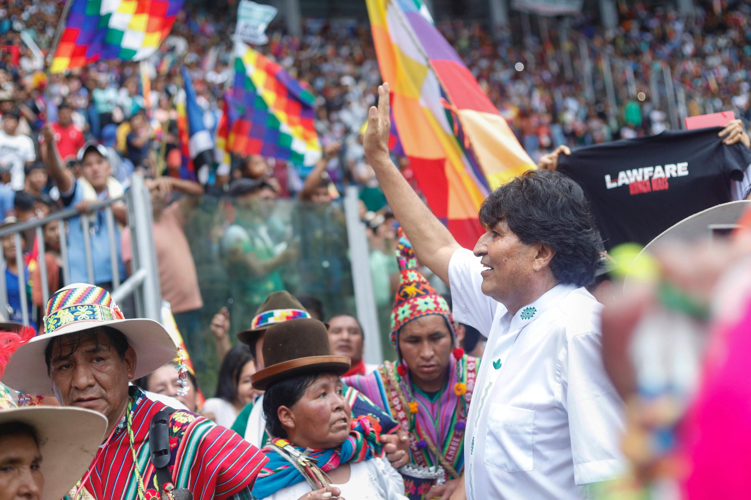 Evo Morales en el Congreso de Villa Tunari.