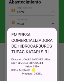 La aplicación de la ANH.