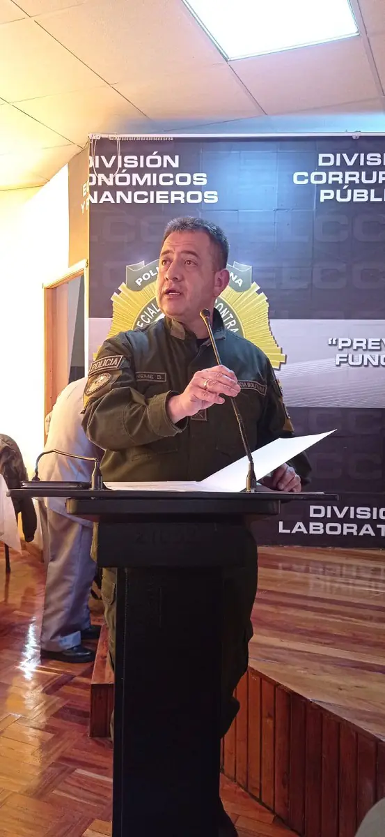 El director de la FELCC de La Paz, Gabriel Neme