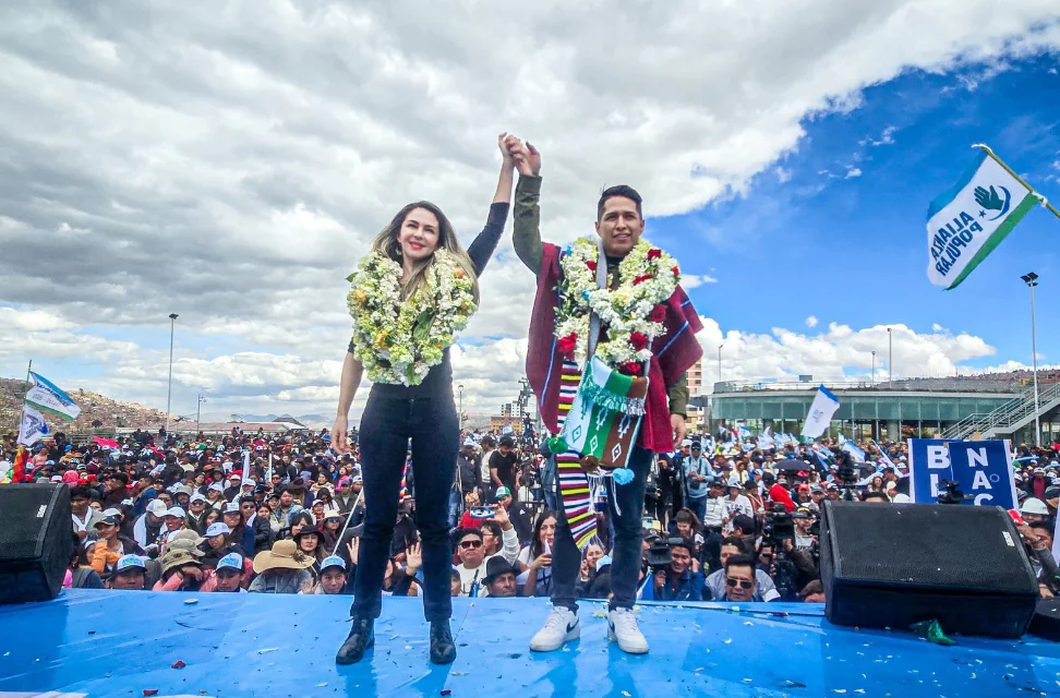 Mariana Prado y Andrónico Rodríguez.
Foto: Abya Yala
