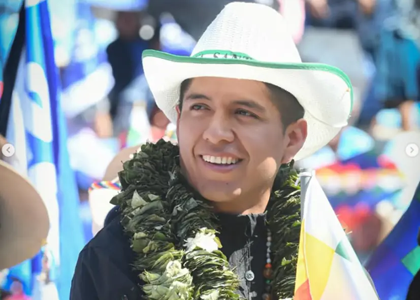 Andrónico Rodríguez: Joven dirigente cocalero y actual presidente del Senado, emergió desde las filas del MAS, pero tomó distancia tanto de Evo Morales como del presidente Luis Arce.