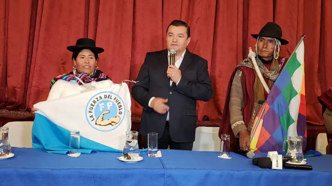Rosa Huanca, candidata a la Vicepresidencia por La Fuerza del Pueblo.
Foto: Gentileza