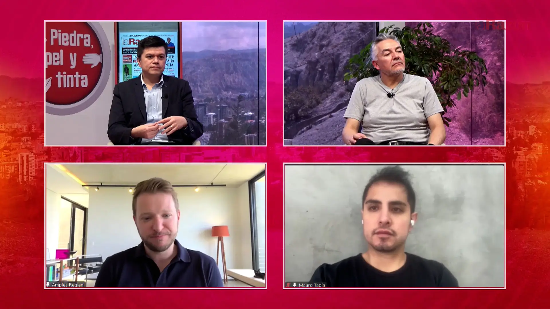 Los publicistas Martin Díaz, Mauro Tapia y Amples Regiani en entrevista con Piedra, Papel y Tinta de La Razón.