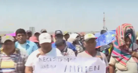 Los productores iniciaron medidas de presión por la falta de diésel. Foto: Unitel.