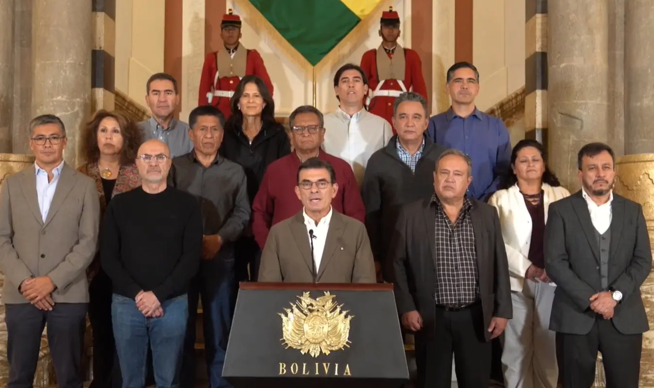 El mensaje del presidente Rodrigo Paz en el Palacio Quemado.