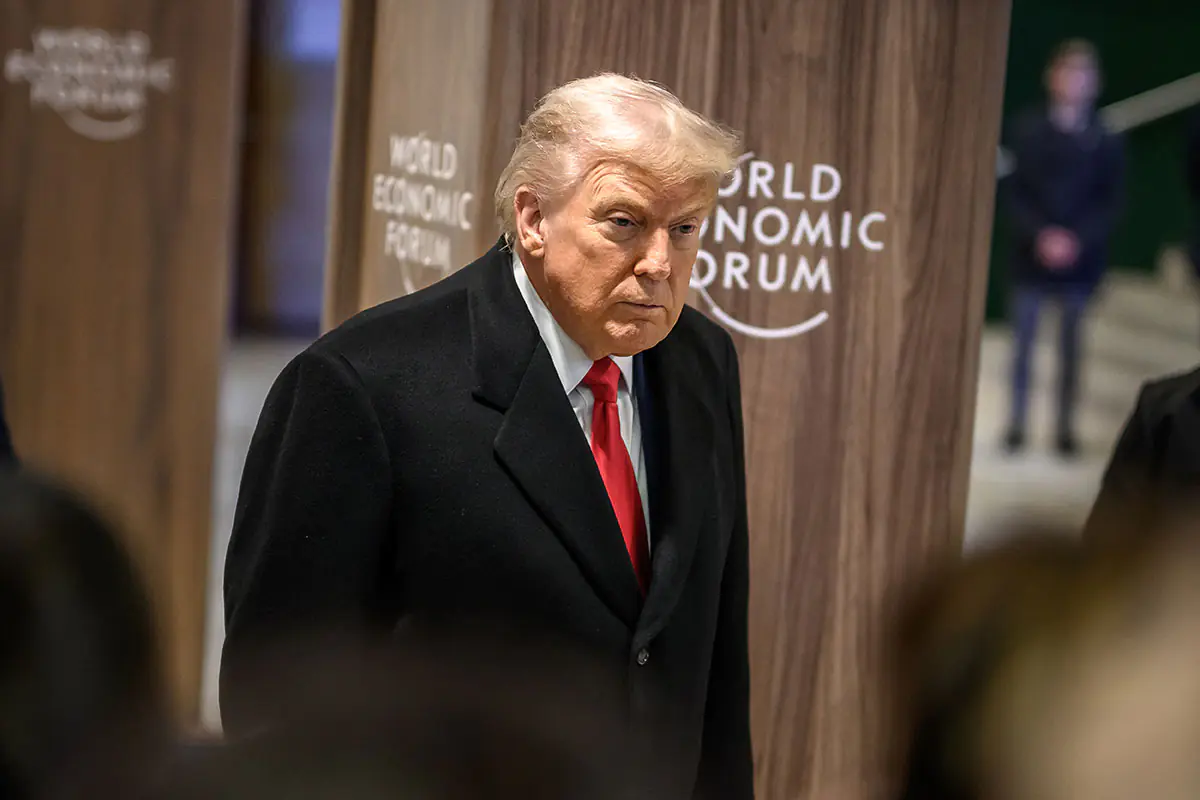 Trump en la reunión anual del Foro Económico Mundial (FEM) en Davos. Foto: AFP