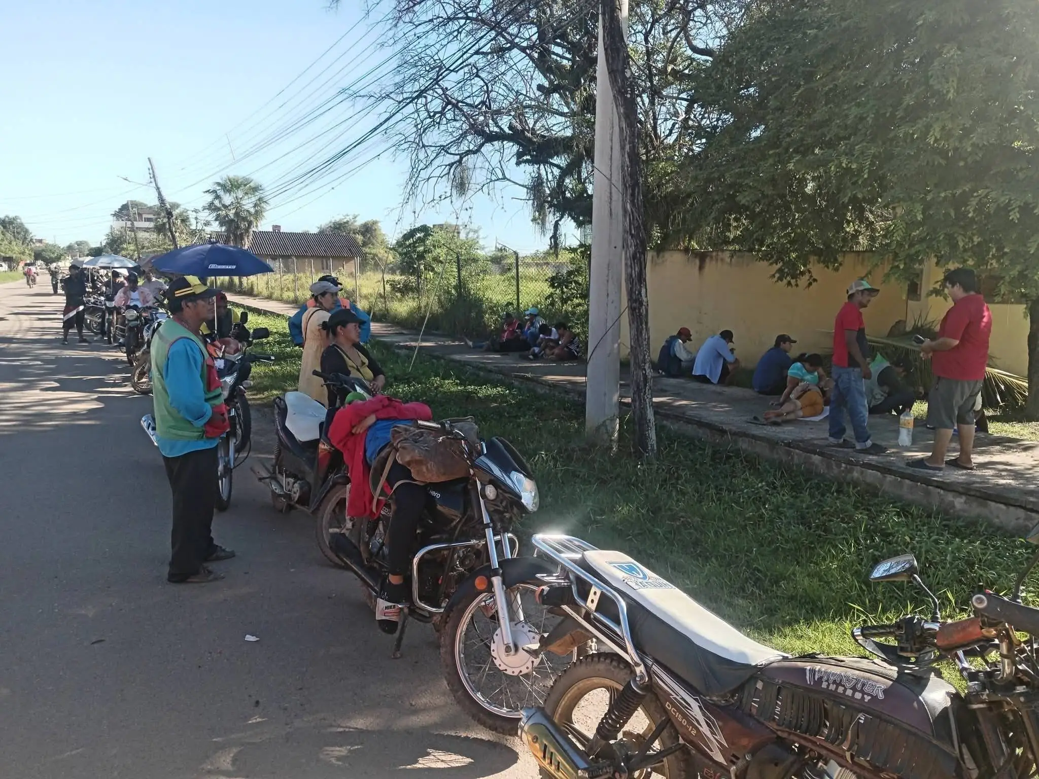 Bloqueo de mototaxistas en Beni. Foto: Beni Noticias.